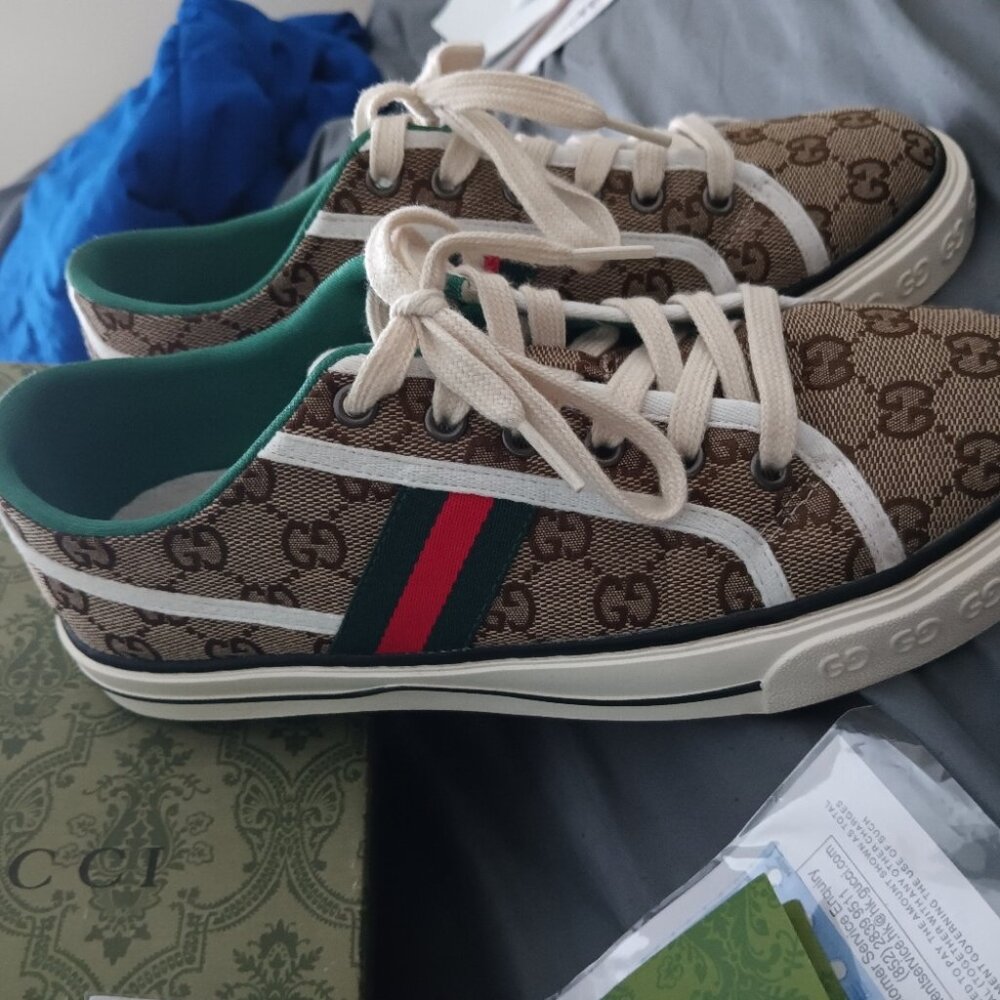 Gucci Tan Winter Rain Boots with Iconic Design